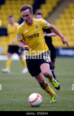 Livingston, Schottland. Samstag, 30. März 2013. Iain Russell während Livingston V Dunfermline, SFL Div 1 Spiel Braidwood Motor Company-Stadion. Bildnachweis: Colin Lunn / Alamy Live News Stockfoto