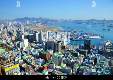 Die Innenstadt von Stadtbild von Busan, Südkorea Stockfoto