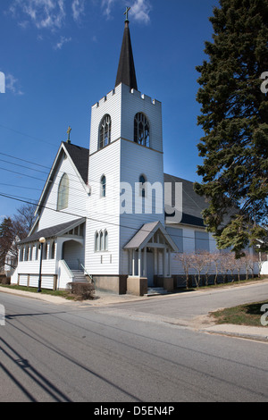 Die weiße Kirche in Hampton Beach, New Hampshire, USA Stockfoto