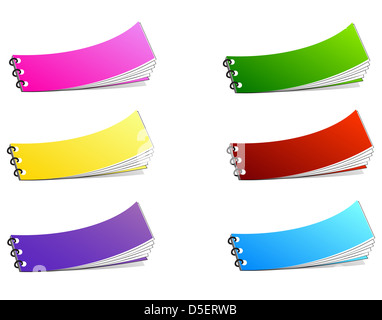 Notebook, isoliert auf weiss. Vektor Stockfoto
