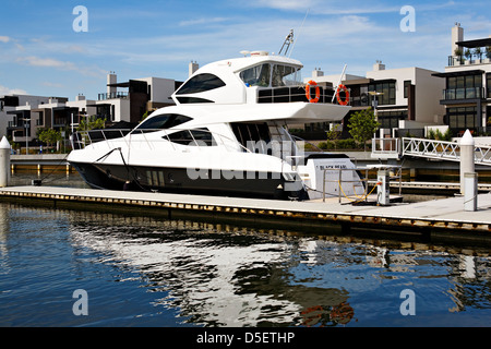 Melbourne Docklands / Luxus Yachthafen und Wohnungen in Melbourne Docklands in Melbourne Victoria Australien. Stockfoto