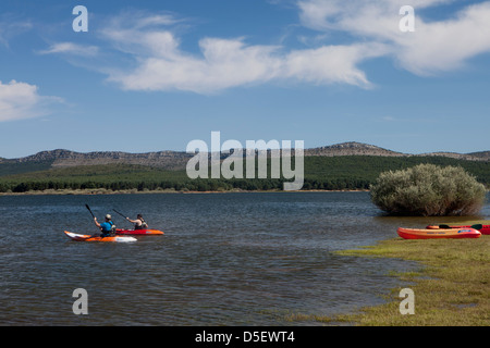 Stausee von La Cuerda del Pozo in Abejar, Soria, Spanien Stockfoto