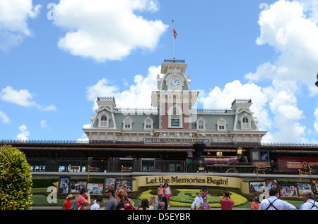 Eingang nach Magic Kingdom Walt Disney World Resort in Florida, Stockfoto