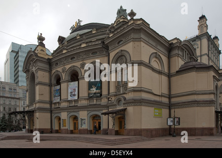 Taras Schewtschenko, Ukrainisches Nationales Opernhaus, Neo-Renaissance-Syle, Kiew, Ukraine Stockfoto