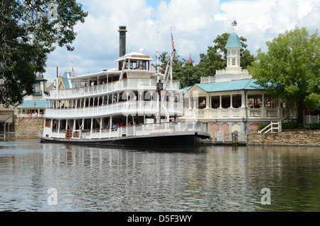 Liberty Square Riverboat, Magic Kingdom, Walt Disney World Resort Lake Buena Vista, Orlando, Florida, USA Stockfoto