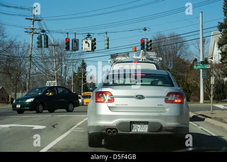 Belebten Kreuzung. Stockfoto