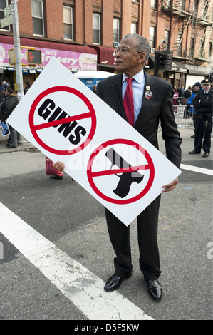 Anti-Gun-Rallye im Stadtteil Harlem in Manhattan, am 21. März 2013. Stockfoto