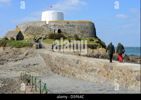 Fort Grey in Rocquaine Bay, Guernsey Stockfoto