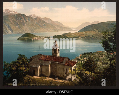 [Capello St. Angelo und Blick auf Bellagio, Comer See, Italien] (LOC) Stockfoto