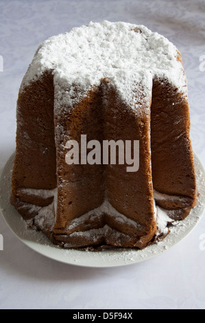 Nahaufnahme des Pandoro, traditionelle italienische Weihnachtskuchen aus Verona Stockfoto