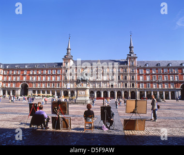 Casa de la Panadería, Plaza Mayor de Madrid, Centro, Madrid, Königreich Spanien Stockfoto