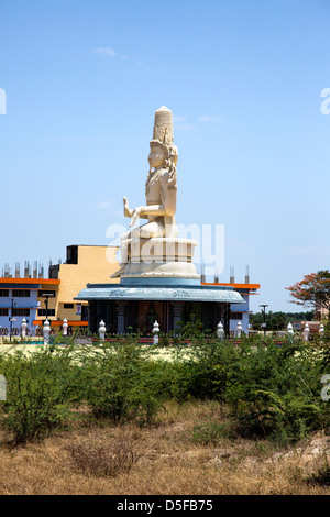 Statue von Lord Shiva an Sri Kanchi Kamakoti Peetam kulturelle Ausstellung, Vedal, Kanchipuram, Tamil Nadu, Indien Stockfoto