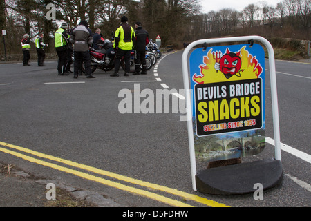 Teufelsbrücke Snacks  Motorrad treffen in Kirkby Londsdale, Cumbria, UK Stockfoto