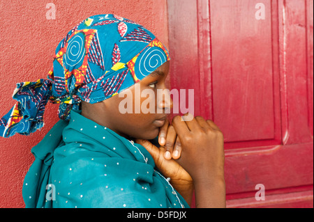 Muslimische Mädchen in der Nähe von Bamenda Kamerun Stockfoto