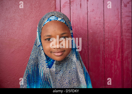 Muslimische Mädchen in der Nähe von Bamenda Kamerun Stockfoto