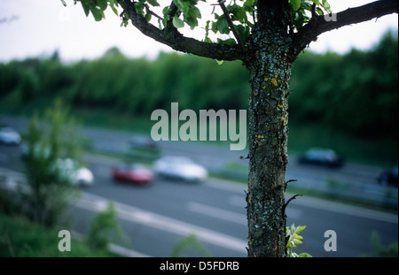 Autobahn Autobahn A8 in der Nähe von Karlsbad Karlsruhe Deutschland Stockfoto