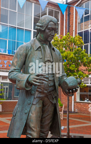 Josiah Wedgwood Fabrik, Statue, Stoke-on-Trent, England, UK Stockfoto