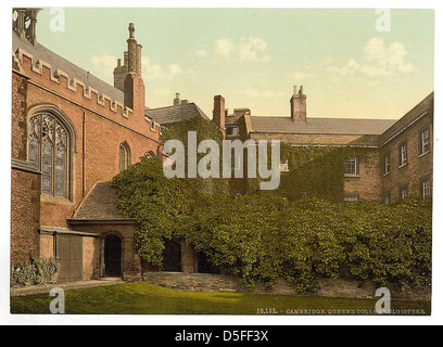 [Queens College Kreuzgang mit Erasmus-Turm, Cambridge, England] (LOC) Stockfoto