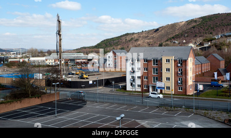 Bellway Häuser Bau Website freigegebenen Eigenkapital Neubaugebiet unter Qualitätsorientierung Hill in Swansea South Wales UK KATHY DEWITT Stockfoto