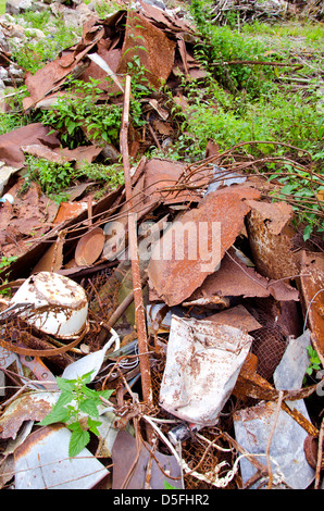 Schrott Recycling Fabrik Feld Junk-e- Stockfoto