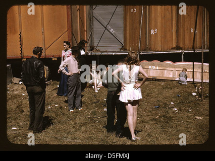 "Backstage" bei der "girlie" Show in der Vermont State fair, Rutland (LOC) Stockfoto