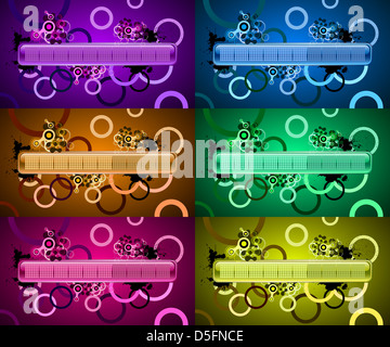 Fortschrittsbalken im Grunge-Frame. Stockfoto