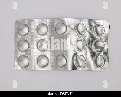 Tabletten Blister pack Stockfoto