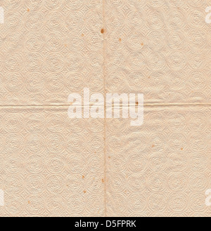 alten Serviette Papierstruktur Hintergrund und Oberfläche Stockfoto