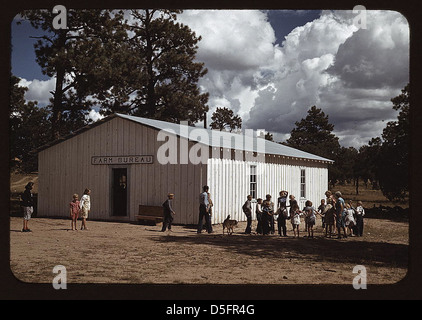 Schule in Pie Town, New Mexico findet auf der Farm Bureau Gebäude (LOC) Stockfoto