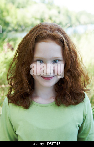 Schöne rote kurzhaarige Mädchen Stockfoto