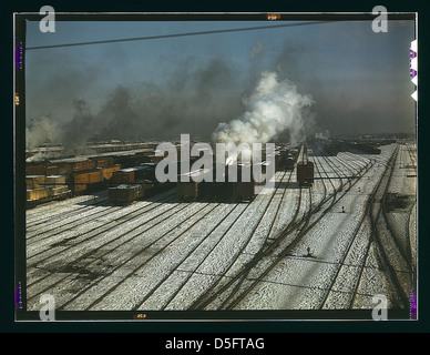 Gesamtansicht einer der Chicago und Northwestern Railroad Klassifizierung Werften, Chicago, Ill. (LOC) Stockfoto