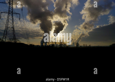 Drax Power Station in North Yorkshire an einem Frühlingsmorgen Stockfoto