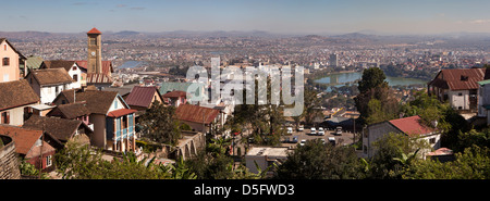 Antananarivo, Madagaskar-Panorama Blick auf die Stadt von Haute-Ville Stockfoto