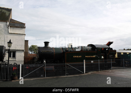 Dampfzug in Paignton Station Stockfoto