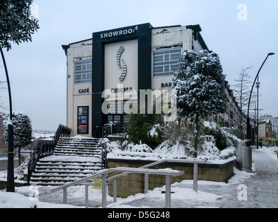 SHEFFIELD, Großbritannien - 23. MÄRZ 2013: Wintertag im Showroom, einem unabhängigen Arthouse Cinema Stockfoto