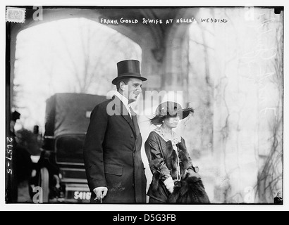 Frank Gould & Frau bei Helen Hochzeit (LOC) Stockfoto