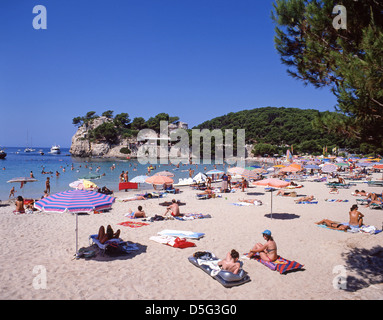 Platja de Cala Santa Galdana, Cala Santa Galdana, Menorca, Balearen, Spanien Stockfoto