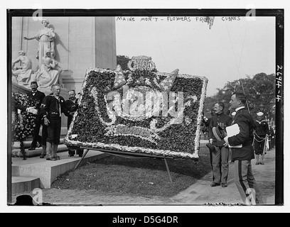 MAINE Denkmal--Blumen von Kubaner (LOC) Stockfoto