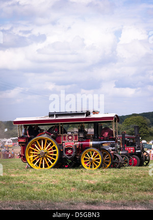 Erhaltene Burrell Schausteller Motor auf dem Display in Wiltshire UK Stockfoto