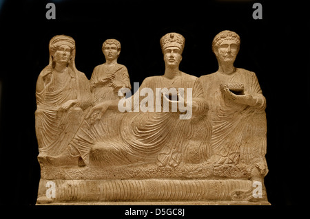 Palmyra Syrien syrische 2 Cent BC Palmyra Familie funerary relief Stockfoto