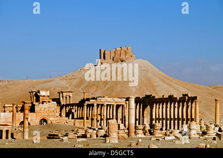 Triumph Bogen 2 Cent Palmyra römische Syrien syrische (ISIS Militanten haben den berühmten Arc de Triomphe in Palmyra zerstört) Stockfoto