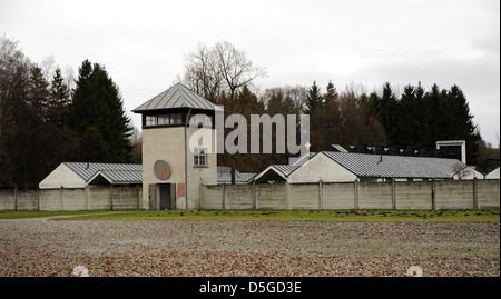 KZ Dachau. NS-Lager der Gefangenen in 1933 eröffnet. Karmeliten Kloster, 1963. Deutschland. Stockfoto