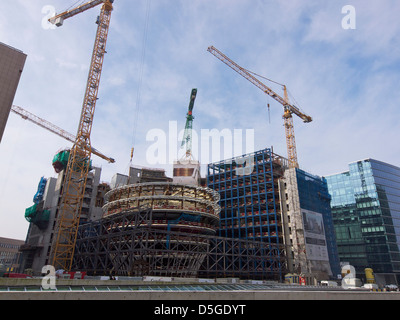 Neue Gebäude, gebaut für den Europäischen Rat in Brüssel, Belgien Stockfoto