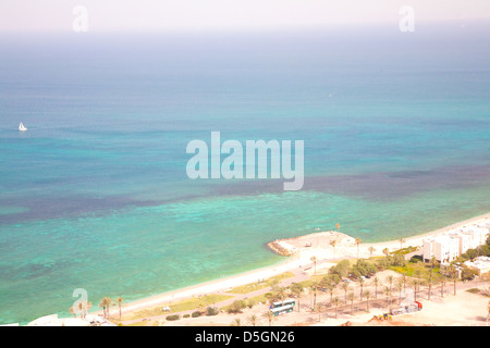 Luftaufnahme der Bucht von Haifa und Umgebung, Haifa, Israel, Nahost Stockfoto