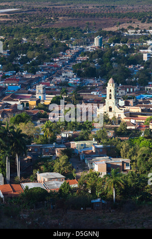 Kuba, Provinz Sancti Spiritus, Trinidad, Blick auf die erhöhten Stadt vom Cerro De La Vigia Hill, morgen Stockfoto