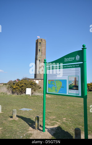 Walton am Parkplatz Naze Stockfoto