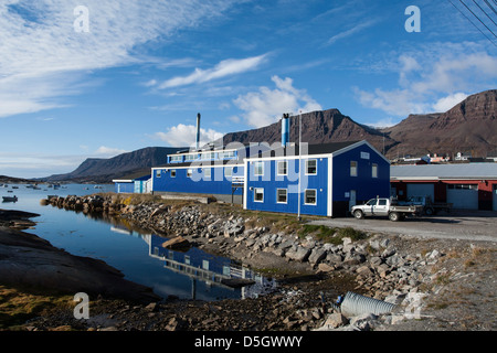 Kraftwerk in Qeqertarsuaq Stockfoto