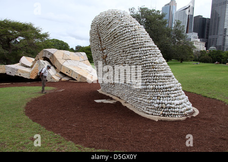 Wurrungwuri Skulpturen in den Royal Botanic Gardens Sydney Stockfoto