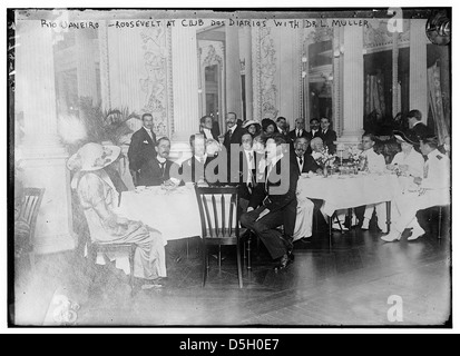 Rio Janeiro - Roosevelt am Club Dos Diarios mit Dr. L. Muller (LOC) Stockfoto