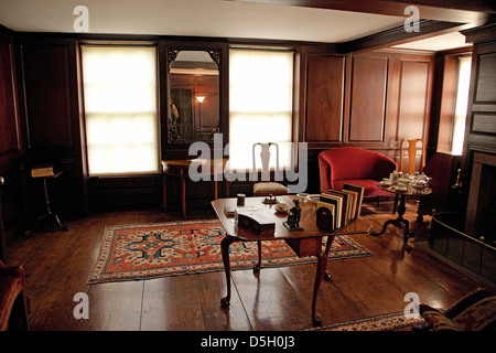 Innenraum des "Peacefield" - das Haus von John und Abigail Adams, Adams National Historical Park, Braintree, Quincy, Ma, USA Stockfoto